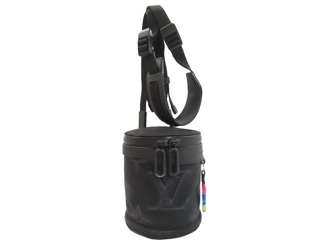 Borsa a tracolla espandibile Polochon Louis Vuitton Nero