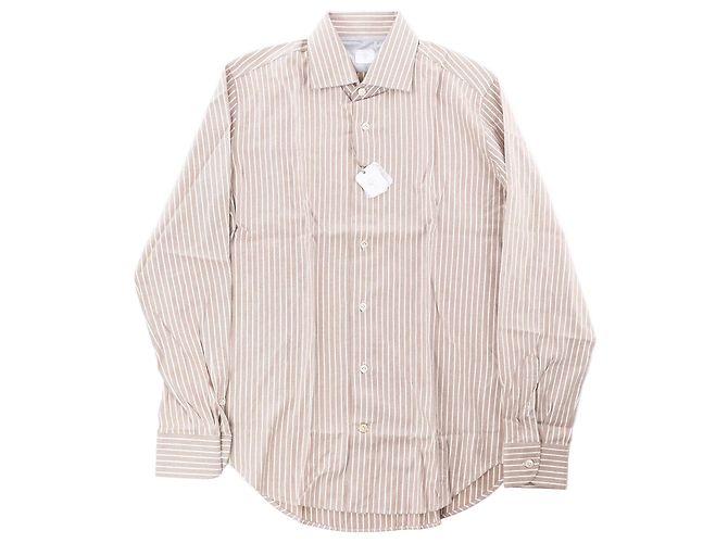 Autre Marque Eleventy Gestreiftes Hemd in Beige, Größe 40 IT