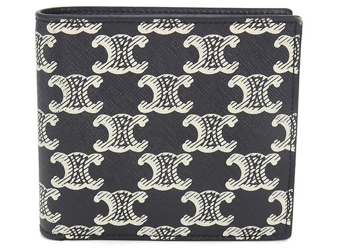 Triomphe Céline Portafoglio Bifold Celine in Nero