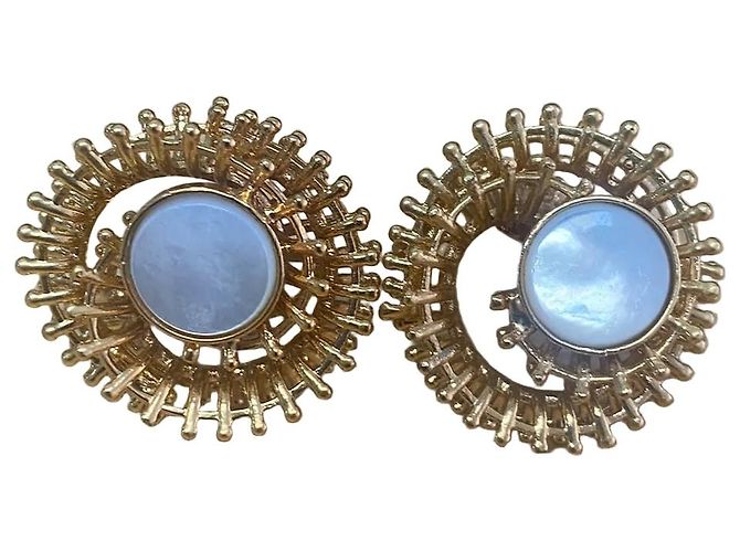 Autre Marque Dilip Jindal - Bijoux Coutuire - Brincos de Concha Perolada
