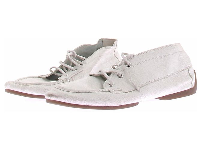 Massimo Dutti Mocassins craquelados brancos