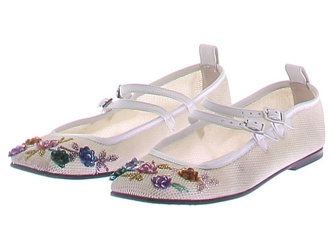 Nodaleto Sapatos com padrões florais Branco