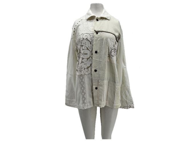 Autre Marque Camicia bianca con motivi Bianco