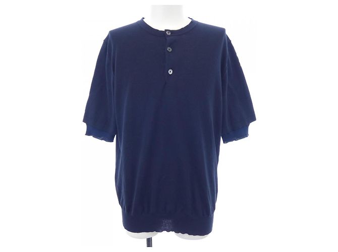 Hermès Top de malha de lã Hermes Azul Azul marinho