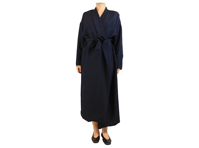 Eres Navy quilted robe - size M