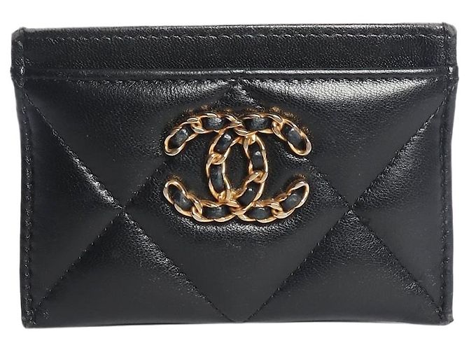 Chanel Portacarte in pelle trapuntata nera 19 Nero