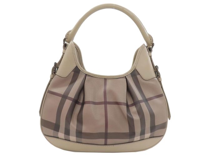 Borsa Tote Burberry Check Marrone