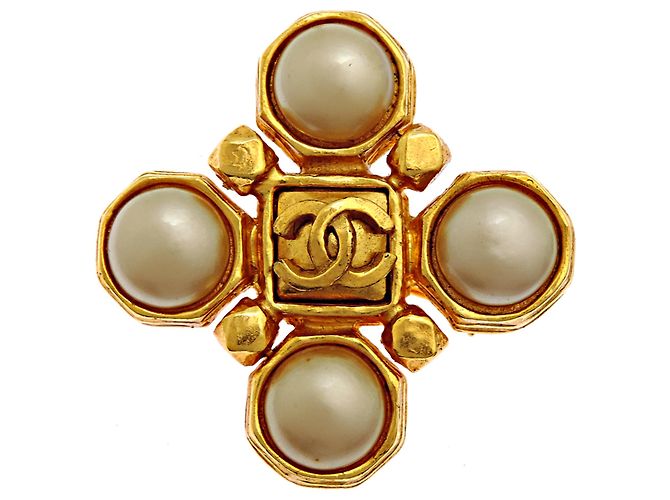 Chanel Coco Mark Faux-Perlen-Brosche