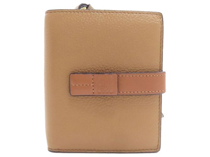 Loewe Anagram Leder-Bifold-Geldbörse Braun