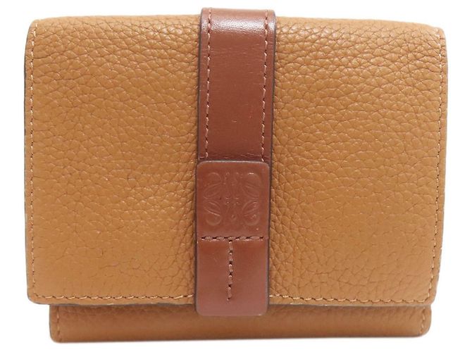 Loewe Anagram Tri-fold Leather Wallet Brown