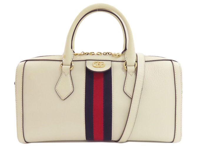 Bolsa 2-Way Gucci Ophidia Branco Vermelho Azul marinho