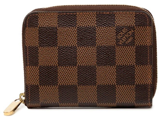 Monedero Zippy Damier Louis Vuitton Castaño
