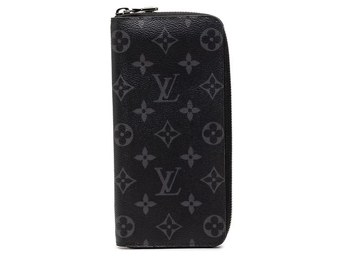 Louis Vuitton Monogram Eclipse Long Wallet Brown Black
