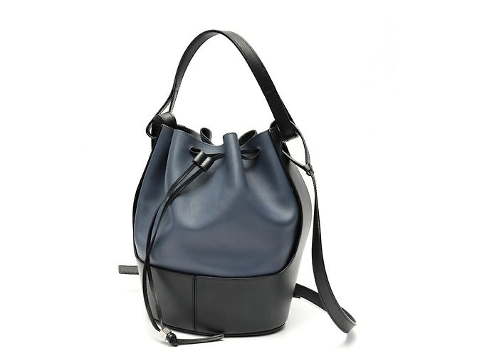 Bolsa de Ombro Loewe Balloon Medium Preto Azul