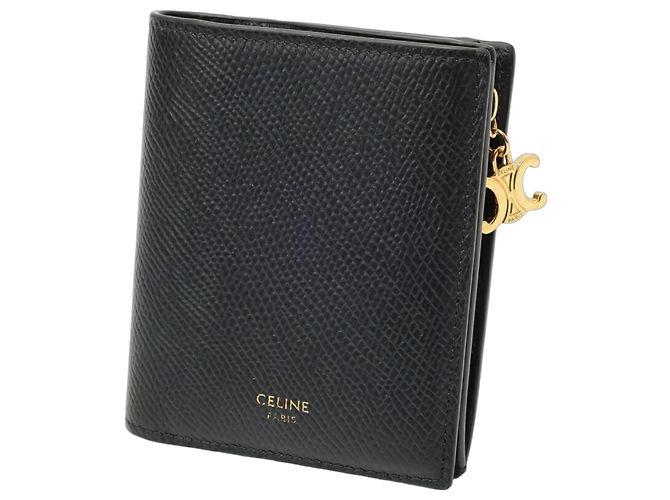 Triomphe Céline Cartera compacta bi-fold Celine Negro