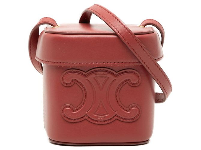 Céline Celine Cuir Triomphe Crossbody Small Box Shoulder Bag Rosa
