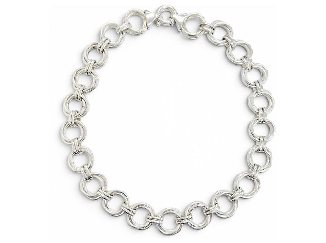 Tiffany & Co Collana Tiffany Vintage Triple Link Argento