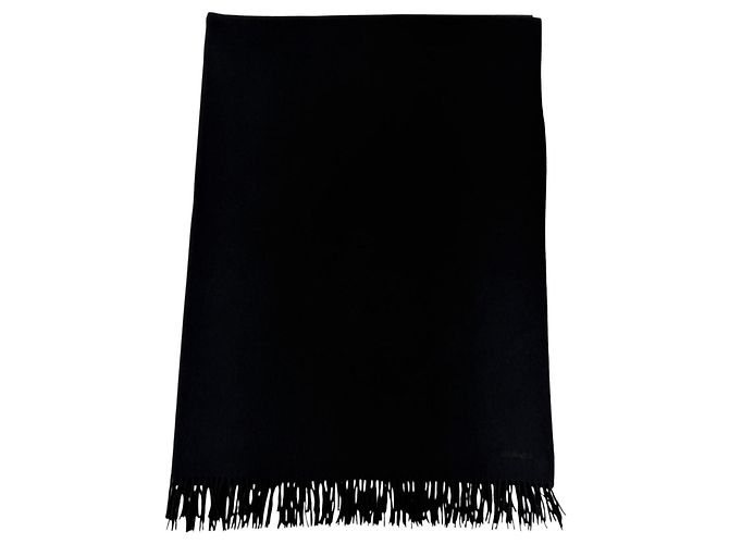 Hermès HERMES Cashmere Wool Black Stole