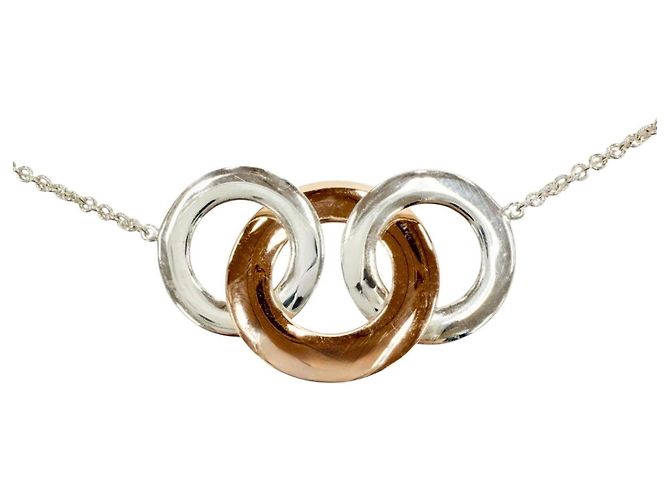 Collana lunga Tiffany & Co. 1837 Interlocking Multi Circle Argento D'oro