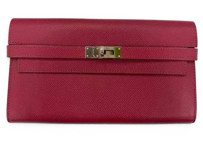 Hermès Hermes Kelly Long Wallet in Ruby Epsom Leather Red