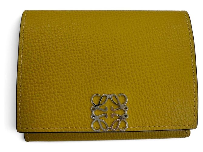 Loewe Anagram Trifold Wallet Brown
