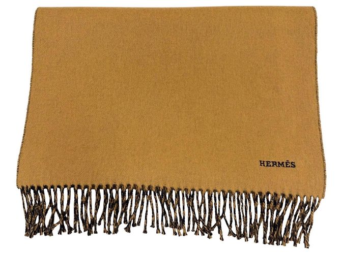 Hermès Stola in cashmere Hermes Recto Verso Marrone Blu navy