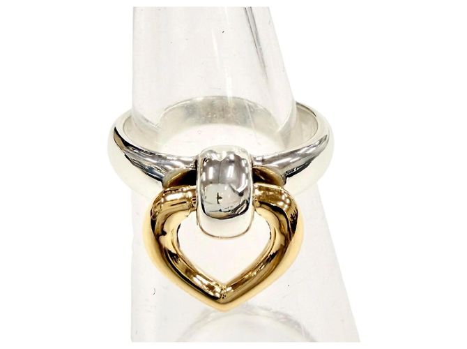 Ring Hermès Anello Heart Knock Hermes Argento D'oro 