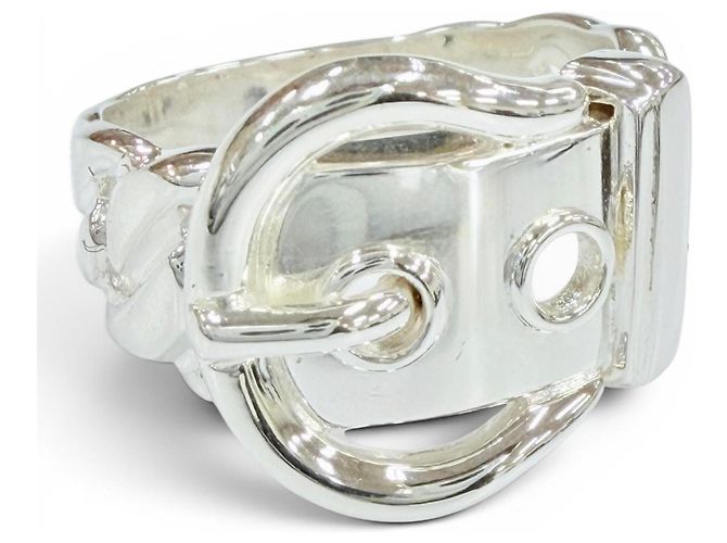 Hermès Hermes Vintage Boucles Sellier Ring Silber