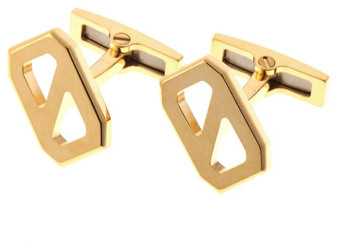 Hermès Gemelli Delta Hermes in metallo dorato D'oro