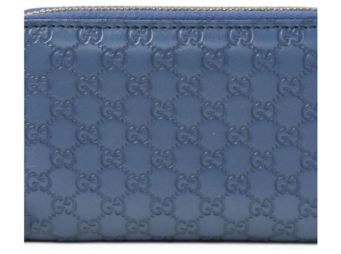Monedero de piel azul Gucci