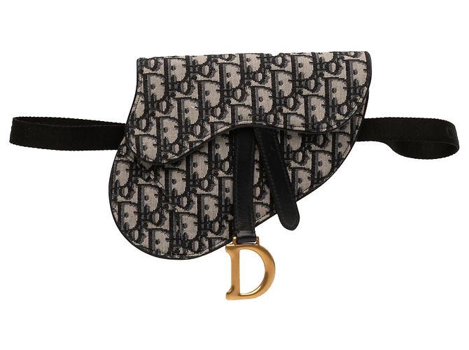 Dior Blue Oblique Canvas Saddle Belt Bag
