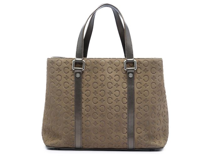 Céline Tote Celine Brown C Macadam Suede Marrone Cachi
