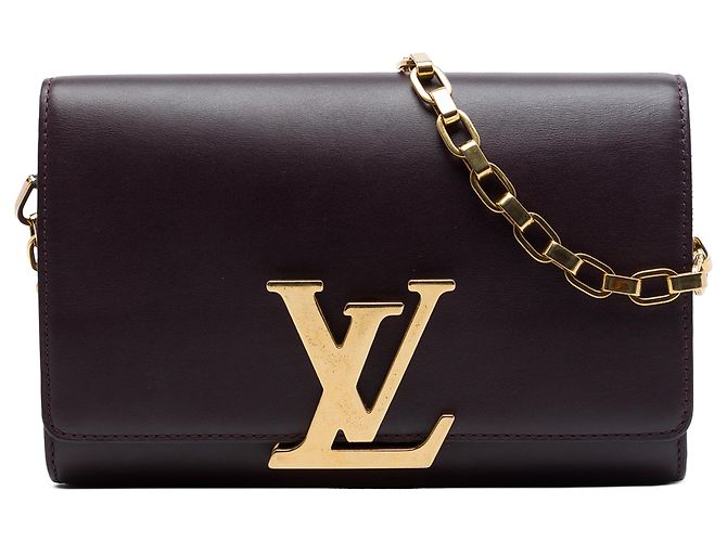 Louis Vuitton Louise Chain GM aus violettem Leder Lila