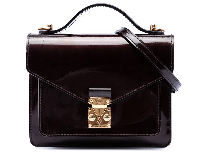 Louis Vuitton Purple Vernis Monceau BB Roxo