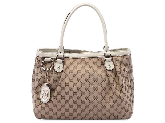 Gucci Beige GG Canvas Sukey Tote