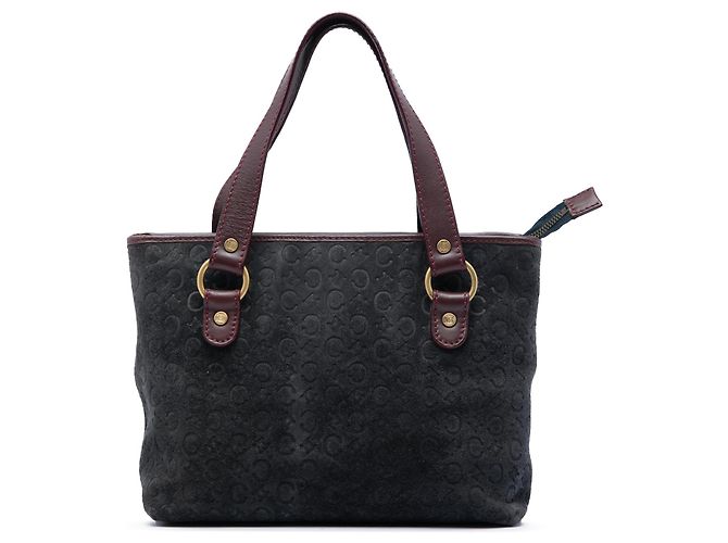 16 Céline Sac à main Celine Gray C Macadam en daim Marron Gris anthracite