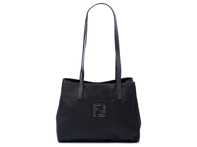 Fendi Black FF Nylon Tote