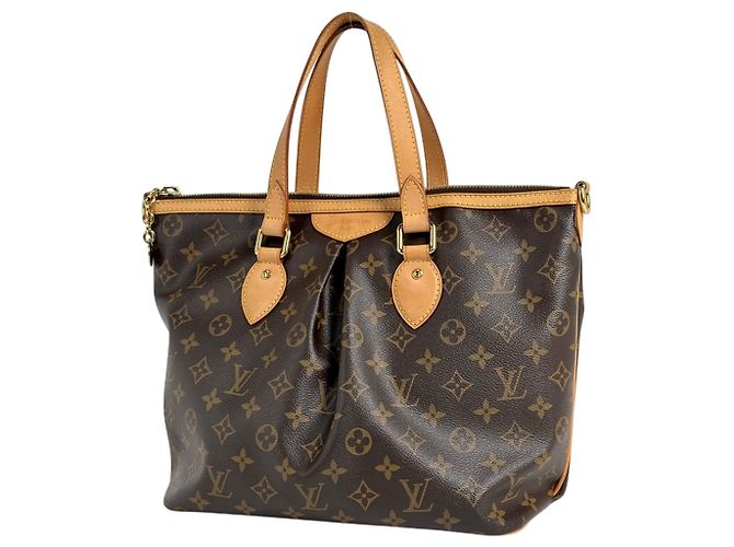 Sac à main cabas Louis Vuitton Palermo PM Marron