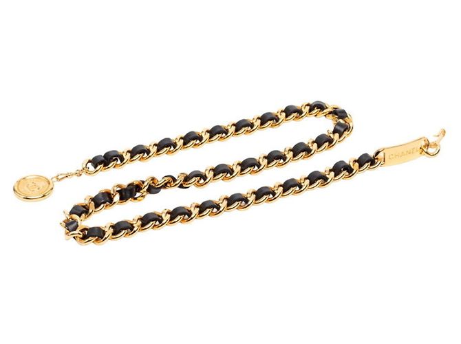 Cinturón de cadena Chanel Coco Mark Dorado