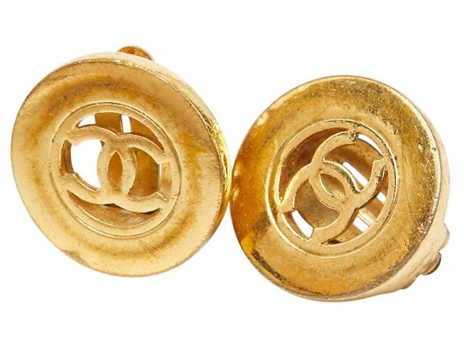 Timeless Orecchini tondi vintage Chanel Coco Mark D'oro