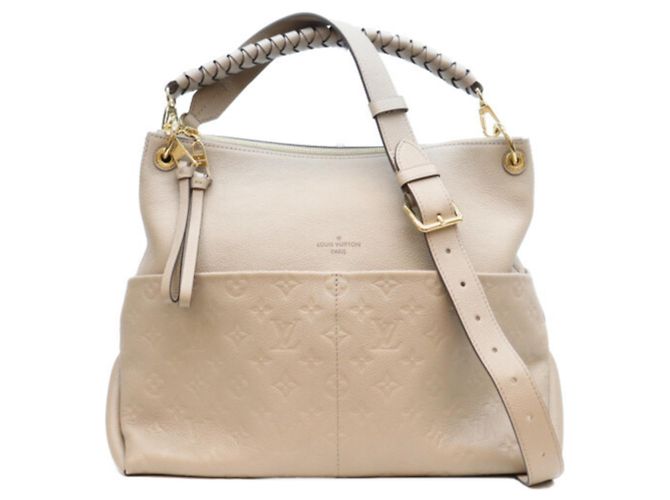 Borsa a tracolla Louis Vuitton Monogram Empreinte Tourtrelle Maida Hobo Beige