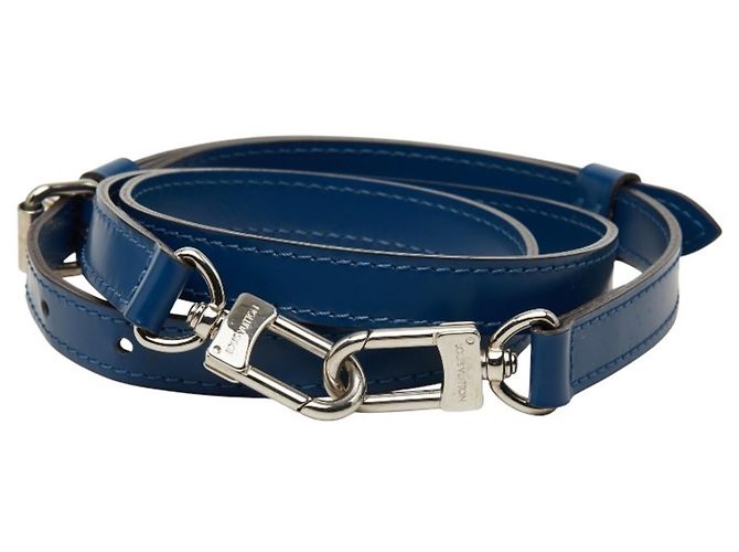 Louis Vuitton Navy Leather Shoulder Strap Navy blue