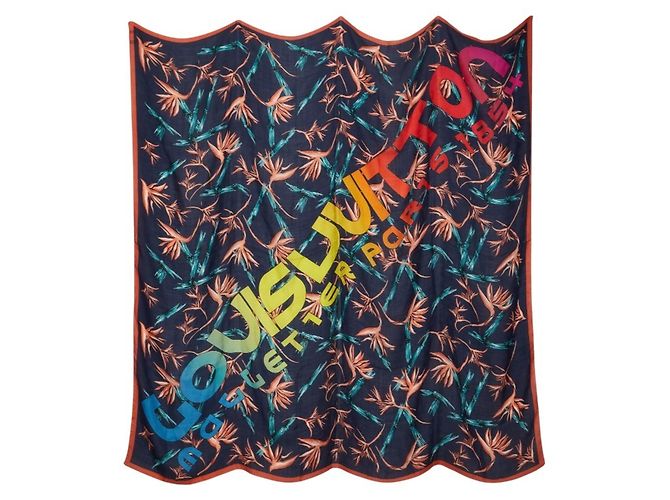 Stola Louis Vuitton Hawaiian Lily Multicolore Blu navy
