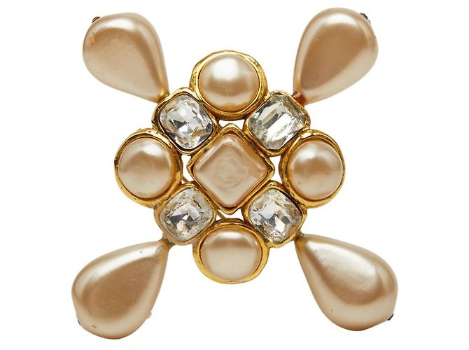 Chanel Vintage Gold Brosche Golden