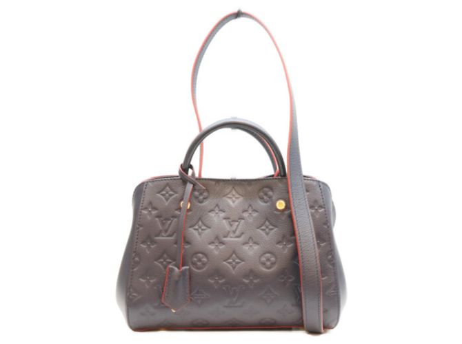 Borsa a tracolla Louis Vuitton Marine Rouge Monogram Empreinte Montaigne BB Rosso Blu navy