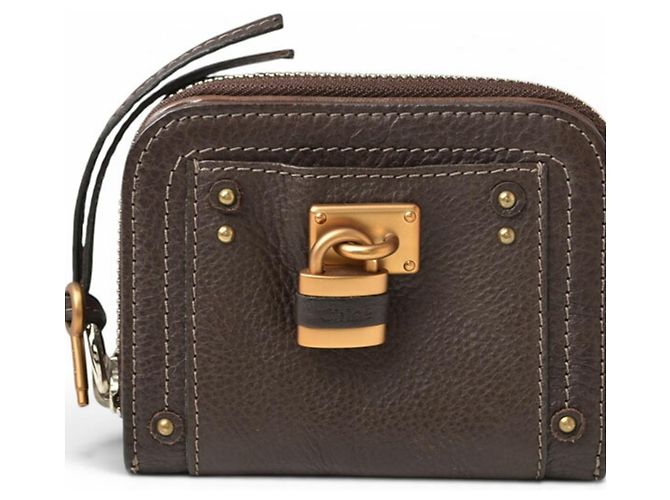 Chloé Paddington Bi-fold Wallet in Brown Leather