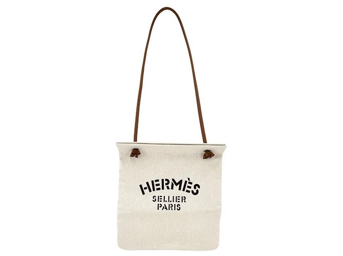 Hermès Sac cabas Hermes Aline MM Marron Beige