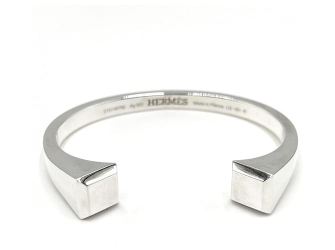 Hermès Hermes Clou de Forge Bangle Silvery 