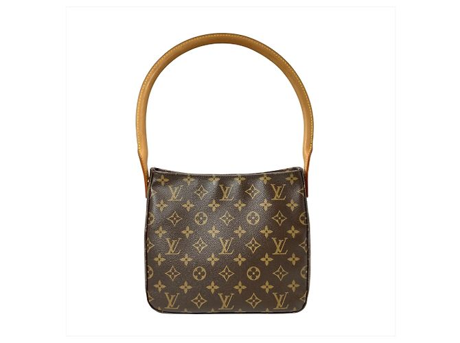 Bolso de Hombro Louis Vuitton Looping MM Castaño