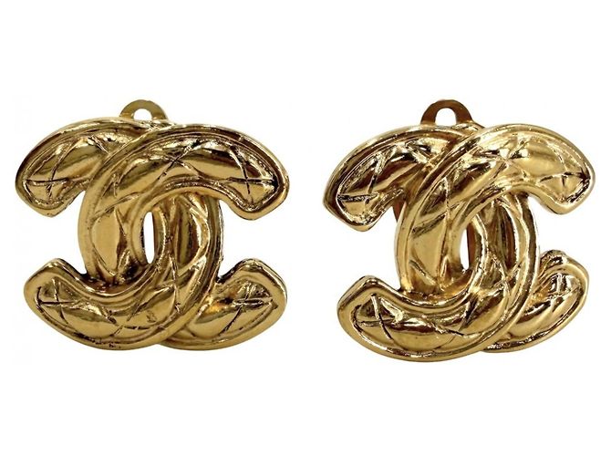 Orecchini a clip Chanel Vintage Gold Plated D'oro